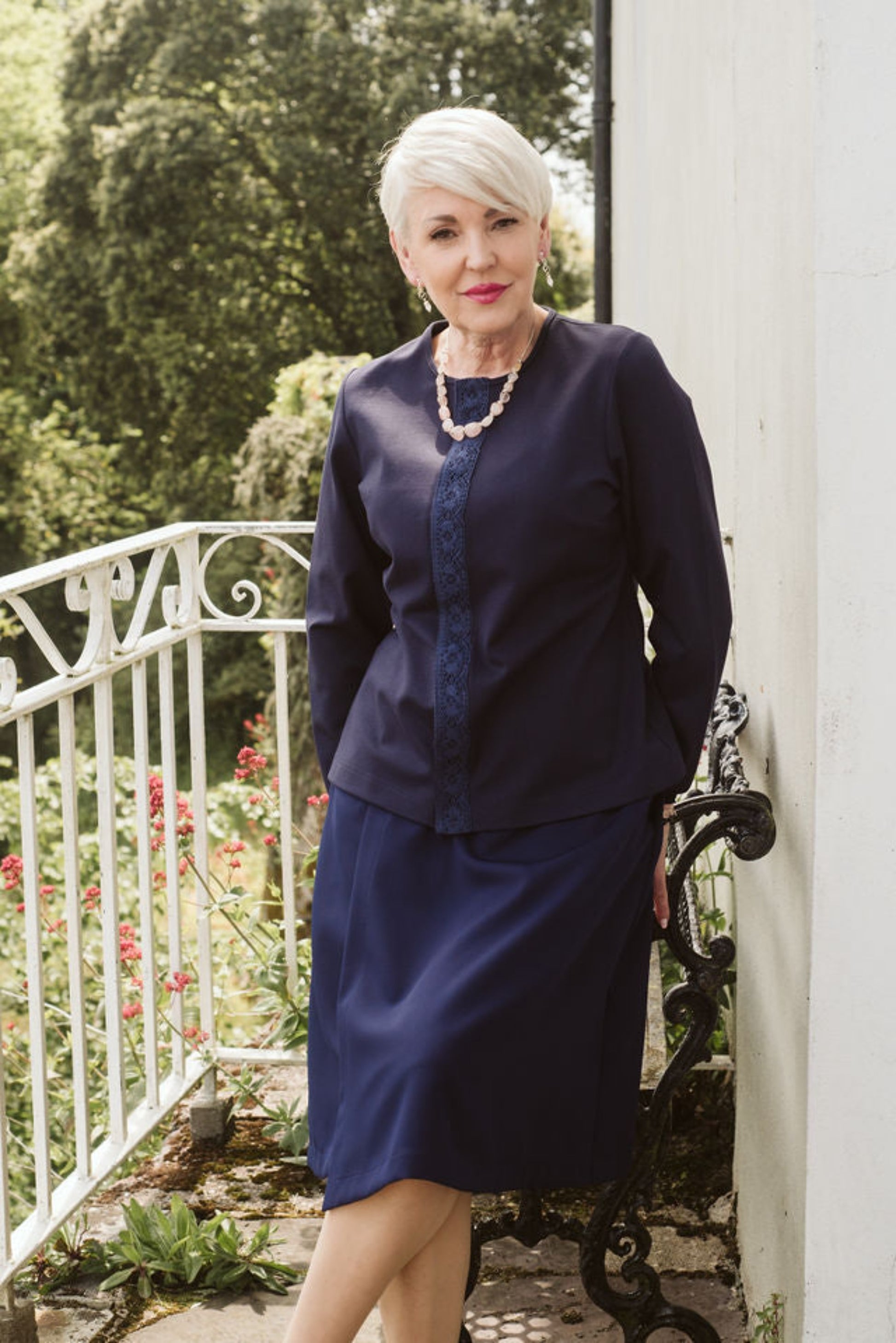 Emma adaptive wrap skirt with velcro fastening