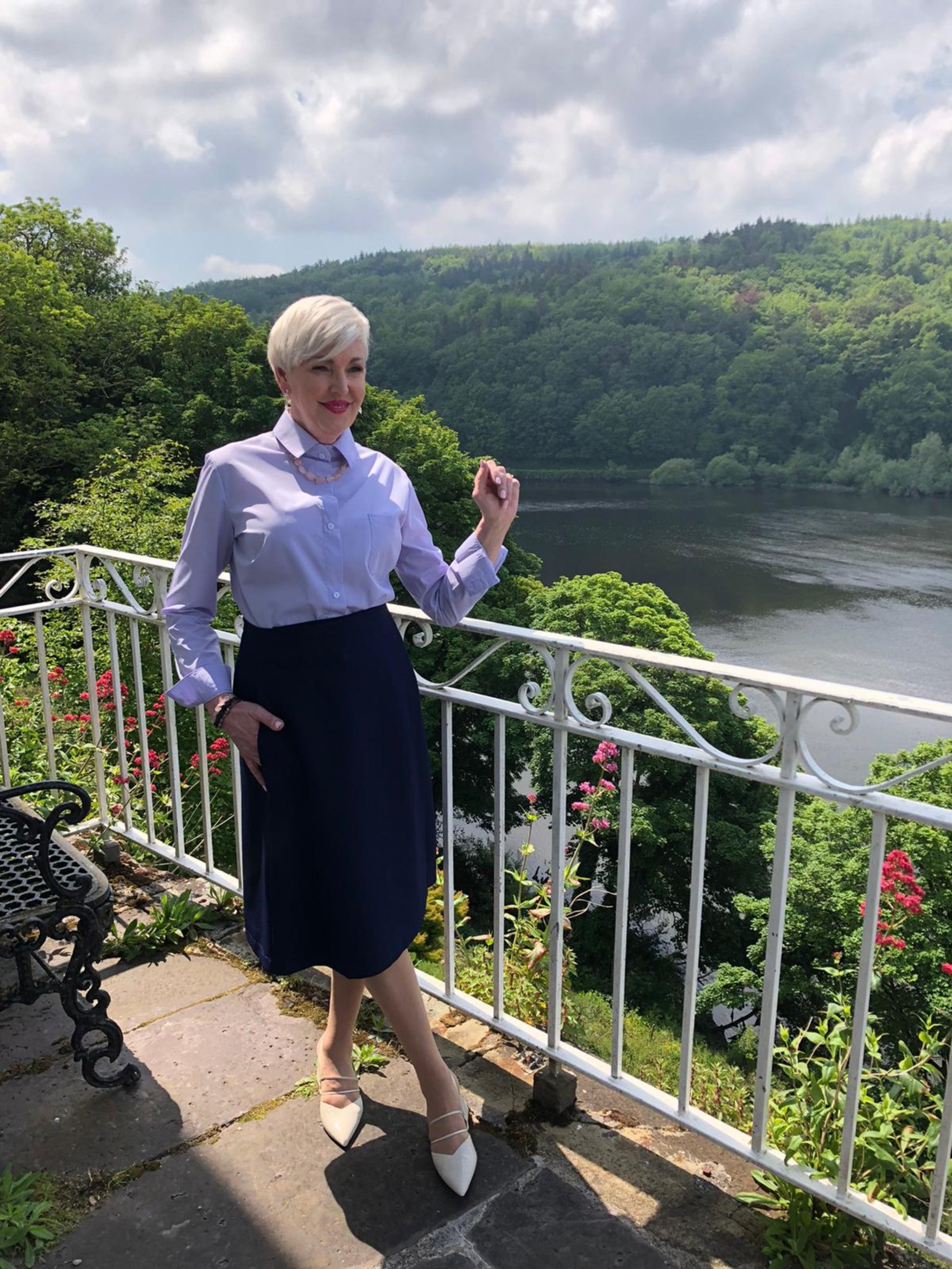 Emma adaptive wrap skirt with velcro fastening